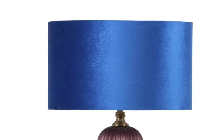 Lámpara Suelo Dorada Morada Azul Ágata, Art Decó (46dx174 cm) - Imagen 4