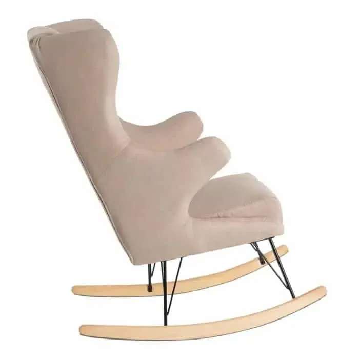 Mecedora tapizada beige Alster,nórdica(71x91x109cm) - Imagen 3