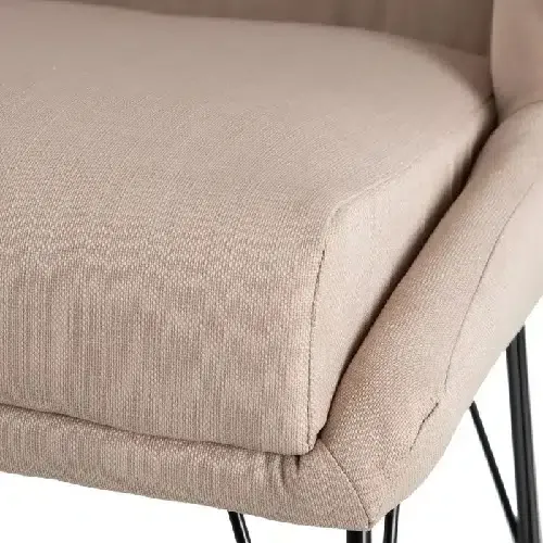 Mecedora tapizada beige Alster,nórdica(71x91x109cm) - Imagen 5