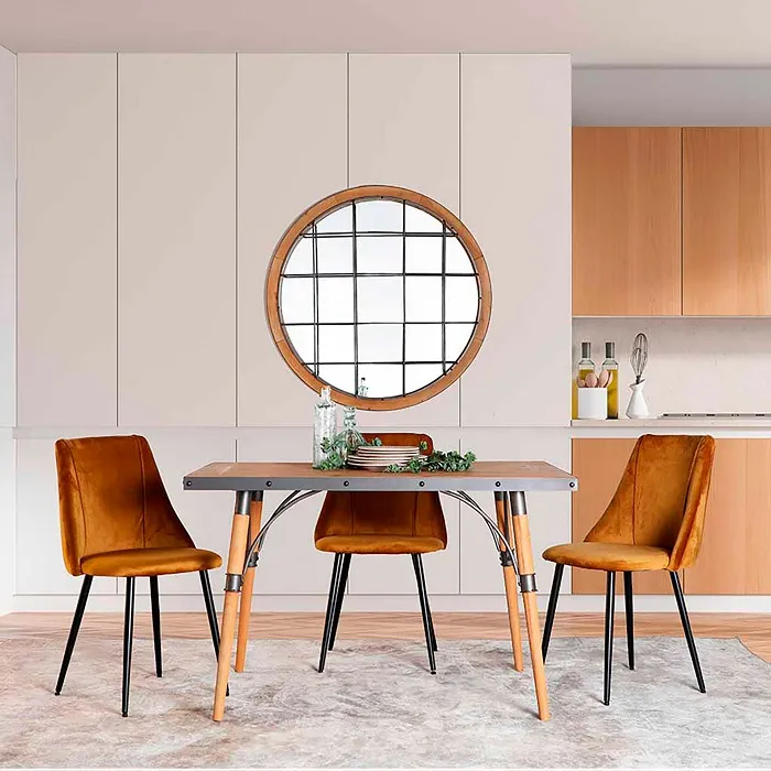 Mesa Comedor Abeto Metal Aiden, Industrial (120x80x76 cm) - Imagen 2