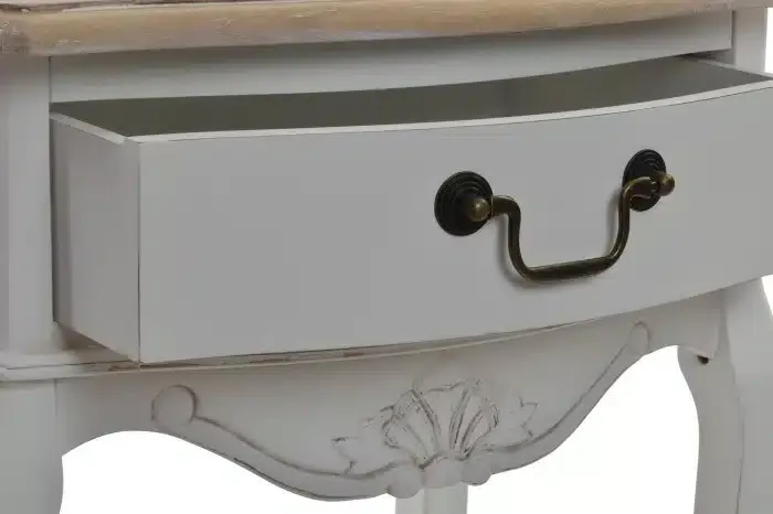 Consola Tres Cajones Blanca Natural Cecile, Provenzal(110x40x79 cm) - Imagen 2