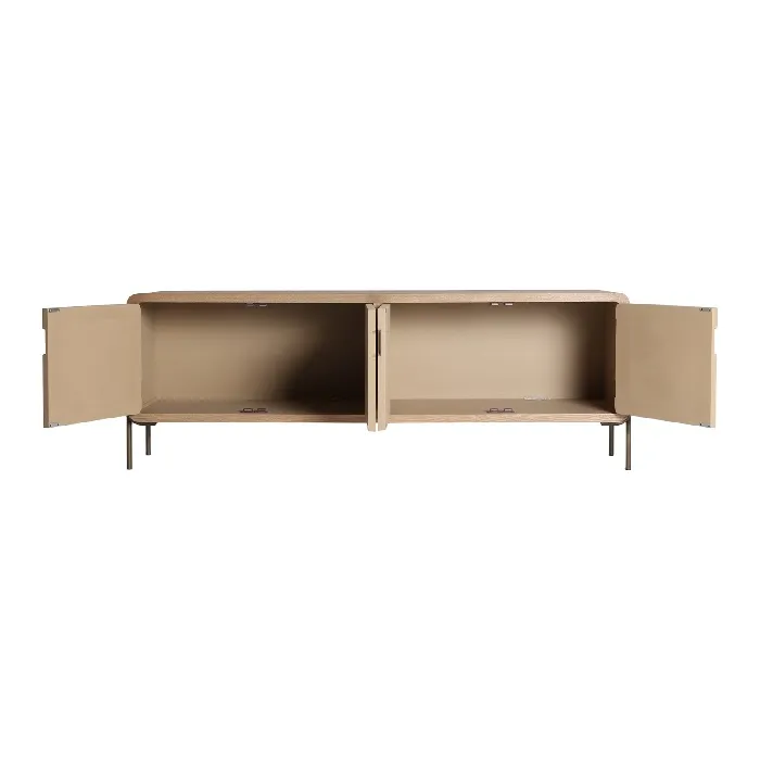 Mueble Auxiliar-Tv Madera de Pino Armand, Contemporáneo (161x40x56 cm) - Imagen 5