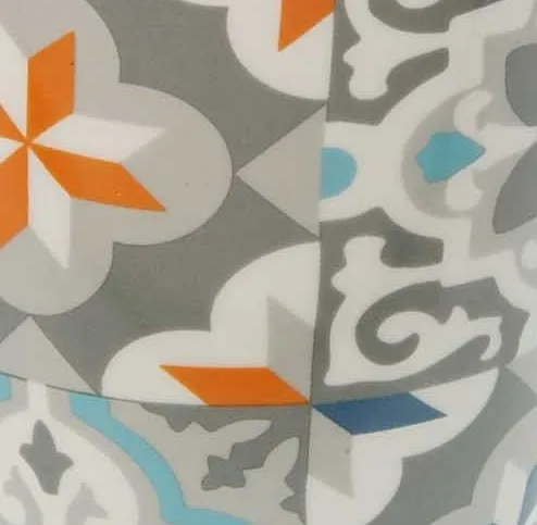 Mug Infusión/Filtro Blanca Dibujo Mosaico Gris Sintra(12x8x10 cm) - Imagen 2