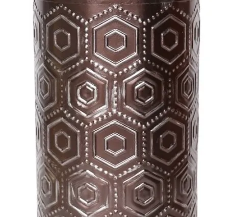 Paragüero Metal Bronce Grabado Hexagonal (20dx55cm) - Imagen 2