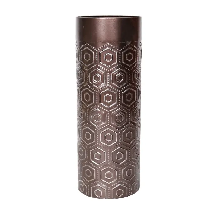 Paragüero Metal Bronce Grabado Hexagonal (20dx55cm)