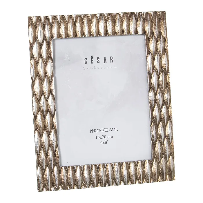 Portafotos Resina Plata Vieja Grabados (15x20cm)