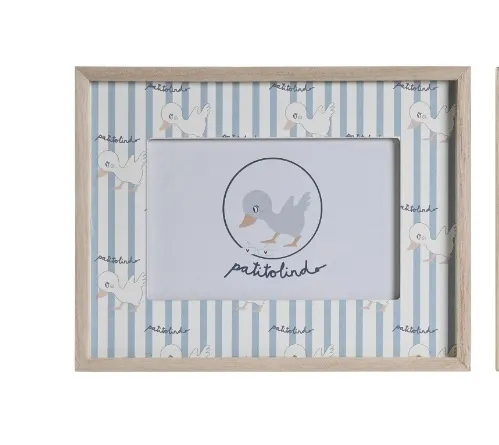 Portafotos Madera «Patitos» Infantil Azul (22,5x2x17,5 cm)