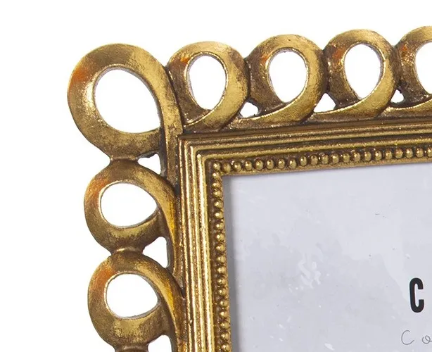 Portafotos Resina Oro Viejo Marco Calado (20×25 cm) - Imagen 2