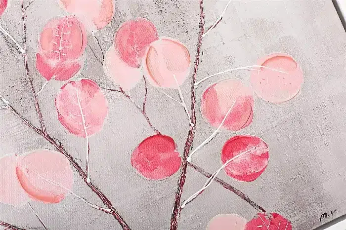 Set 2 Cuadros Ramas Rosas (60x3x60 cm) - Imagen 2