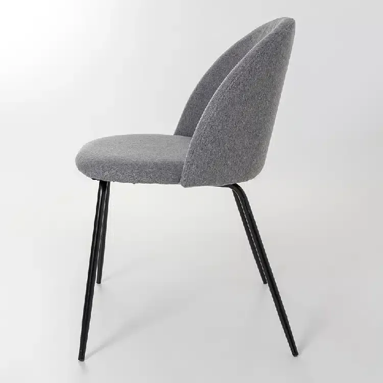 Set 4 Sillas Tapizadas en Tejido Gris Arizona, Industrial (50x54x77 cm) - Imagen 3