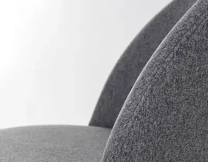 Set 4 Sillas Tapizadas en Tejido Gris Arizona, Industrial (50x54x77 cm) - Imagen 5