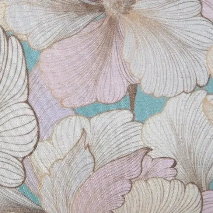 Set 2 Cojines Azules Flores Rosas y Grises (50×30 cm) - Imagen 3