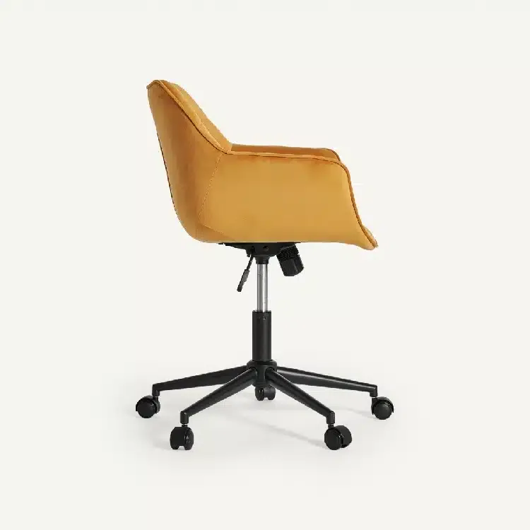 Silla Escritorio Tapizada Mostaza Oliver (65x61x84 cm) - Imagen 3