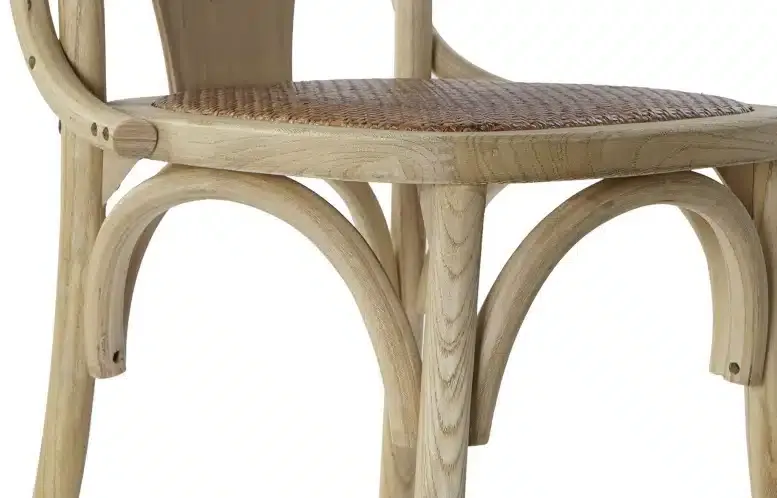 Set 2 Sillas Madera de Olmo Natural Gijón, Vintage (57x46x78 cm) - Imagen 4