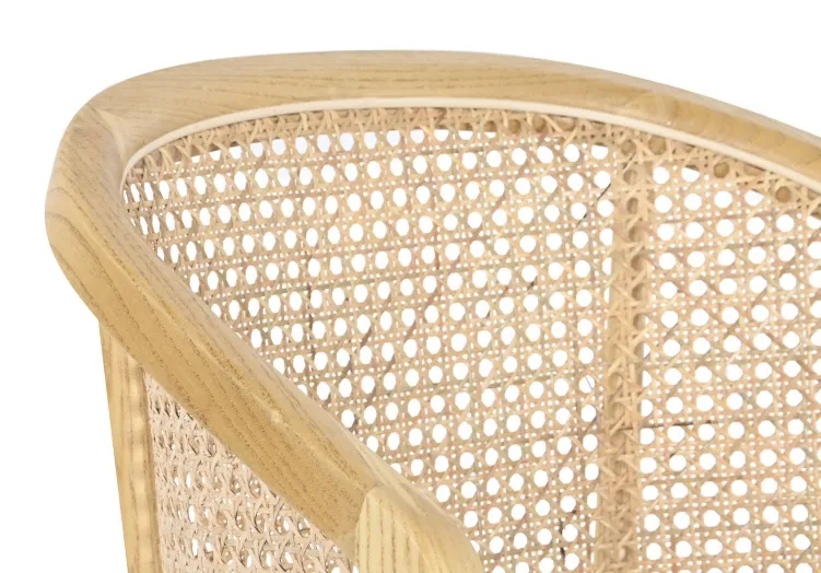 Set 2 Sillas Madera de Olmo-Rejilla Tejido Beige, Valentina (50x41x75 cm) - Imagen 4