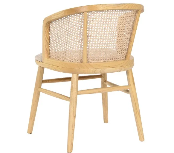 Set 2 Sillas Madera de Olmo-Rejilla Tejido Beige, Valentina (50x41x75 cm) - Imagen 2