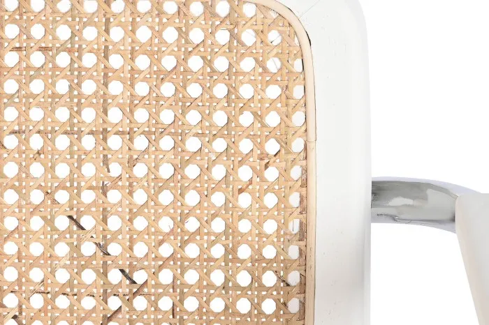 Set 4 Sillas en Metal y Madera de Olmo Blanca Albany, Retro (66x62x79 cm) - Imagen 3