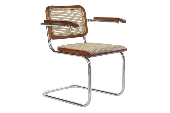 Set 4 Sillas en Metal y Madera de Olmo Blanca Albany, Retro (66x62x79 cm) - Imagen 7