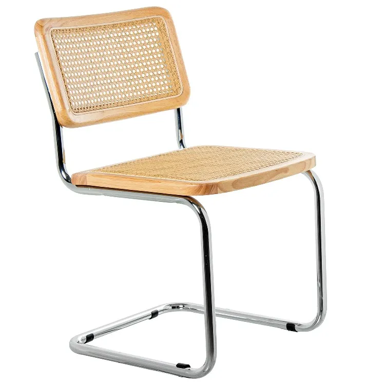 Set 4 Sillas en Metal y Madera de Olmo Marrón Oscuro Albany, Retro (66x62x79 cm) - Imagen 6