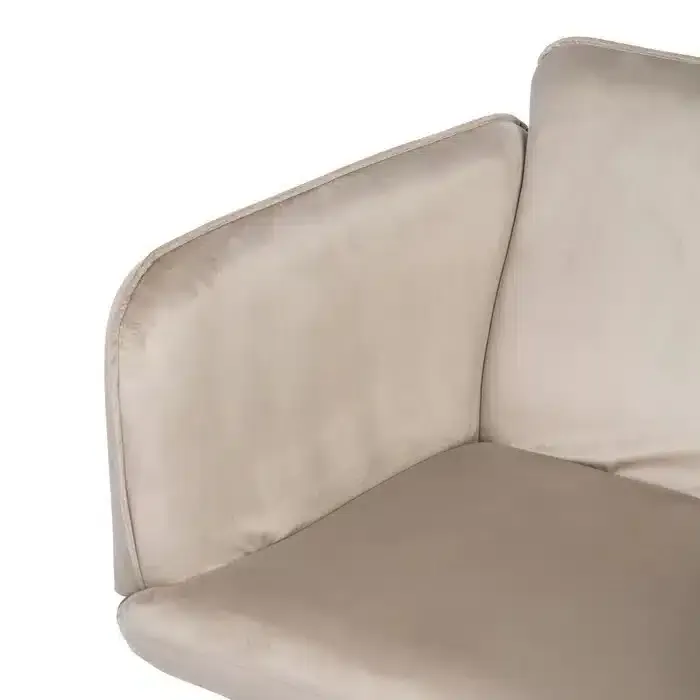 Sillón Manhattan Terciopelo Beige Moderno (76x64x77cm) - Imagen 4