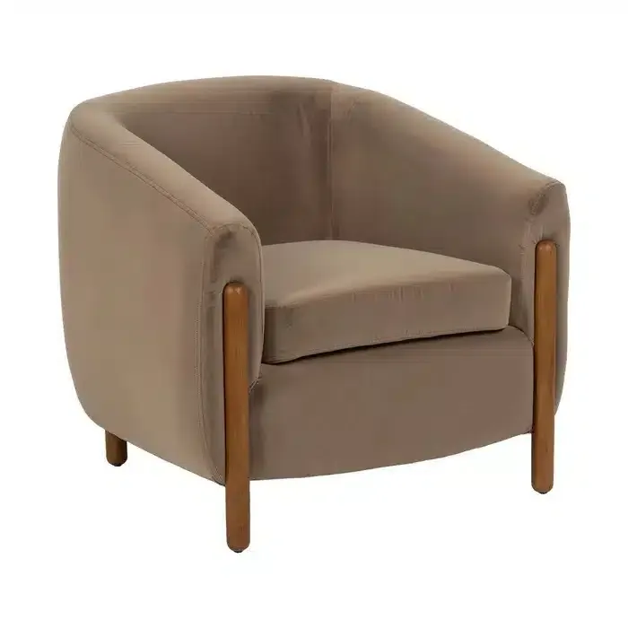 Sillón Tapizado Taupe Oslo, Nórdico (87x80x81cm)