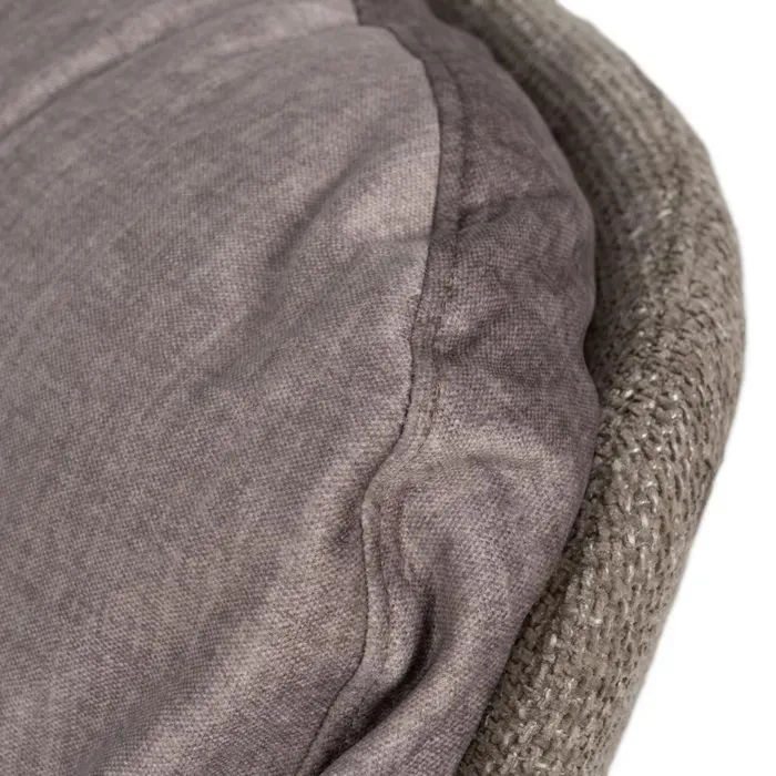 Sillón Giratorio Respado Alto Tejido Taupé Clever, Contemporáneo (95x108x82 cm) - Imagen 5