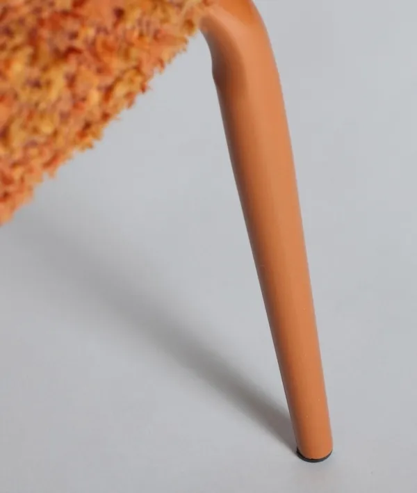 Sillón Tapizado Bouclé Naranja Mosa, Contemporáneo (77x88x86 cm) - Imagen 5