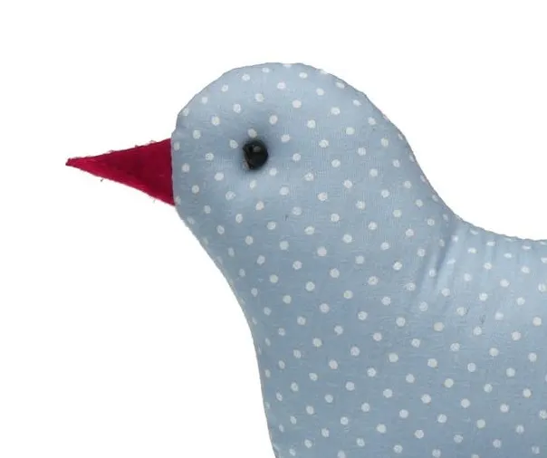 Sujeta-Puertas Gaviota Tejido Azul, Vintage (22x10x31cm) - Imagen 2