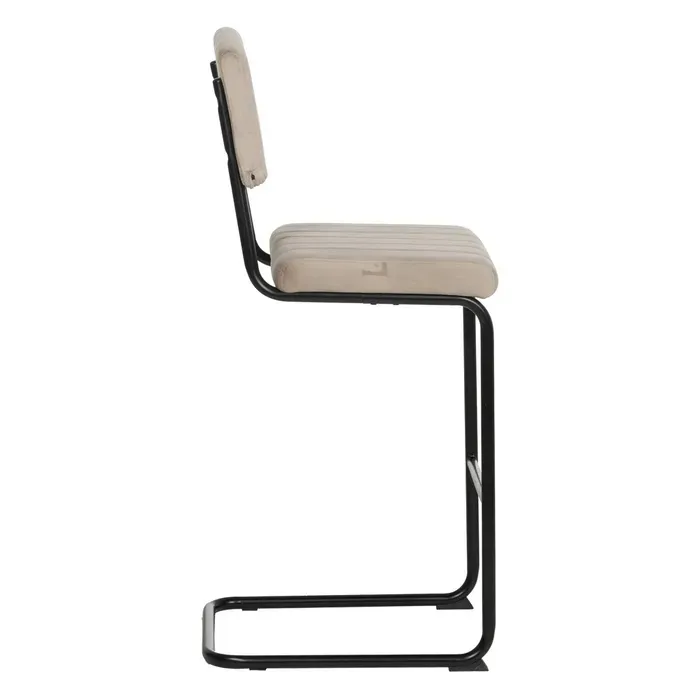 Set 4 Taburetes en Terciopelo Beige Tuscany, Retro (44x50x115 cm) - Imagen 3