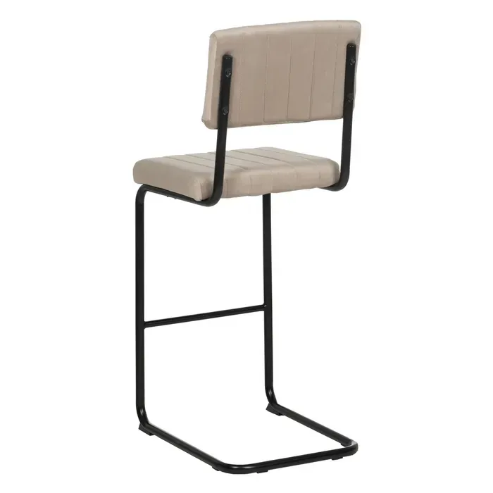 Set 4 Taburetes en Terciopelo Beige Tuscany, Retro (44x50x115 cm) - Imagen 4