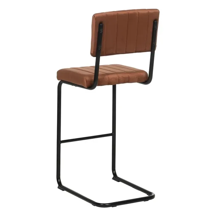 Set 4 Taburetes en Terciopelo Marrón Tuscany, Retro (44x50x115 cm) - Imagen 4