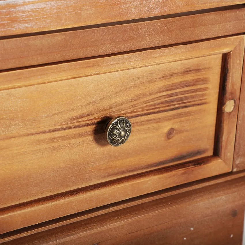 Vitrina Abeto Natural y Cristal Constance, Provenzal(76x35x108 cm) - Imagen 4