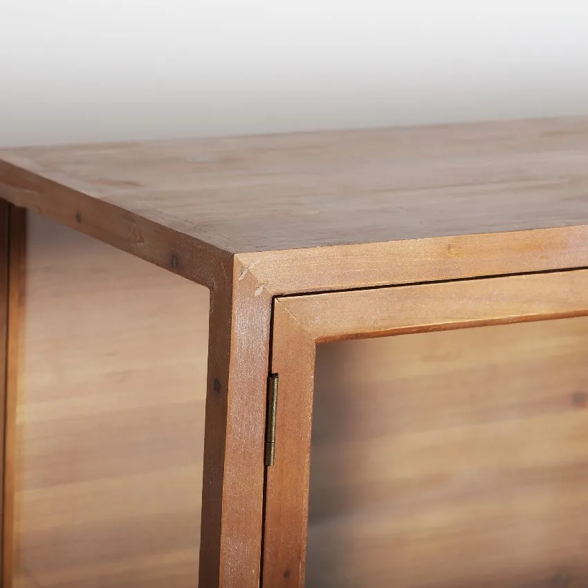 Vitrina Abeto Natural y Cristal Constance, Provenzal(76x35x108 cm) - Imagen 5